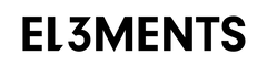 El3ments Skincare logo wordmark - black