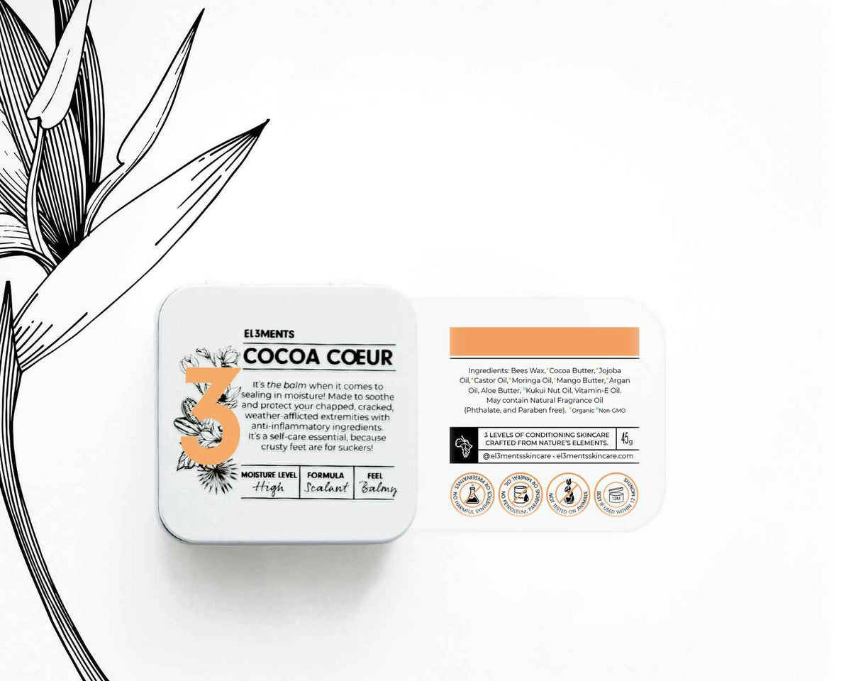 solid body butter bar container level 3 cocoa coeur with ingredients description