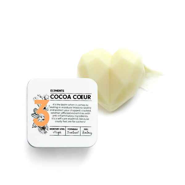 Solid body butter bar level 3 cocoa coeur with texture detail in background