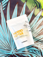 Mango butter packaging with El3ments branding on a leafy background