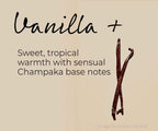 Vanilla plus fragrance slide description with beans